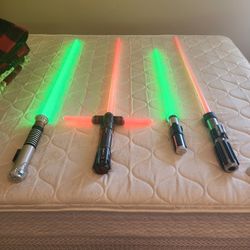 4 Movie Replica Light Sabers 