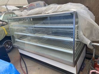 Commercial glass cases with racks