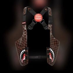 Sprayground Side Sharks in Paris Shoulder Pack Holster/Vest/Stealth Backpack NWT
