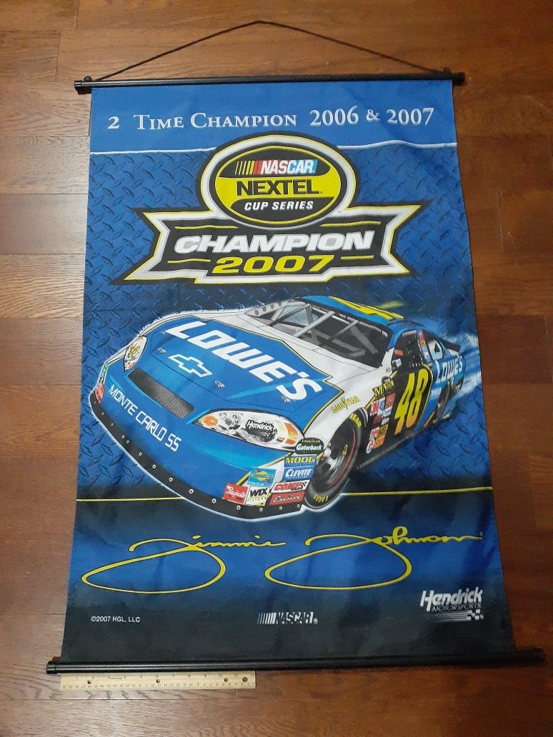 Jimmie Johnson NASCAR Nextel Championship Wall Banner