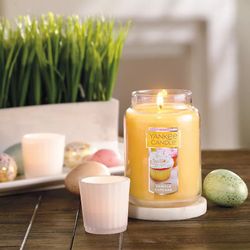 Yankee Candle Vanilla Cupcake 22-oz. Large Candle Jar Glass Safety Cap 