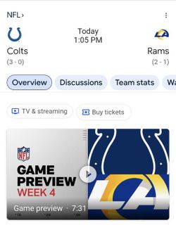 Rams VS Colts