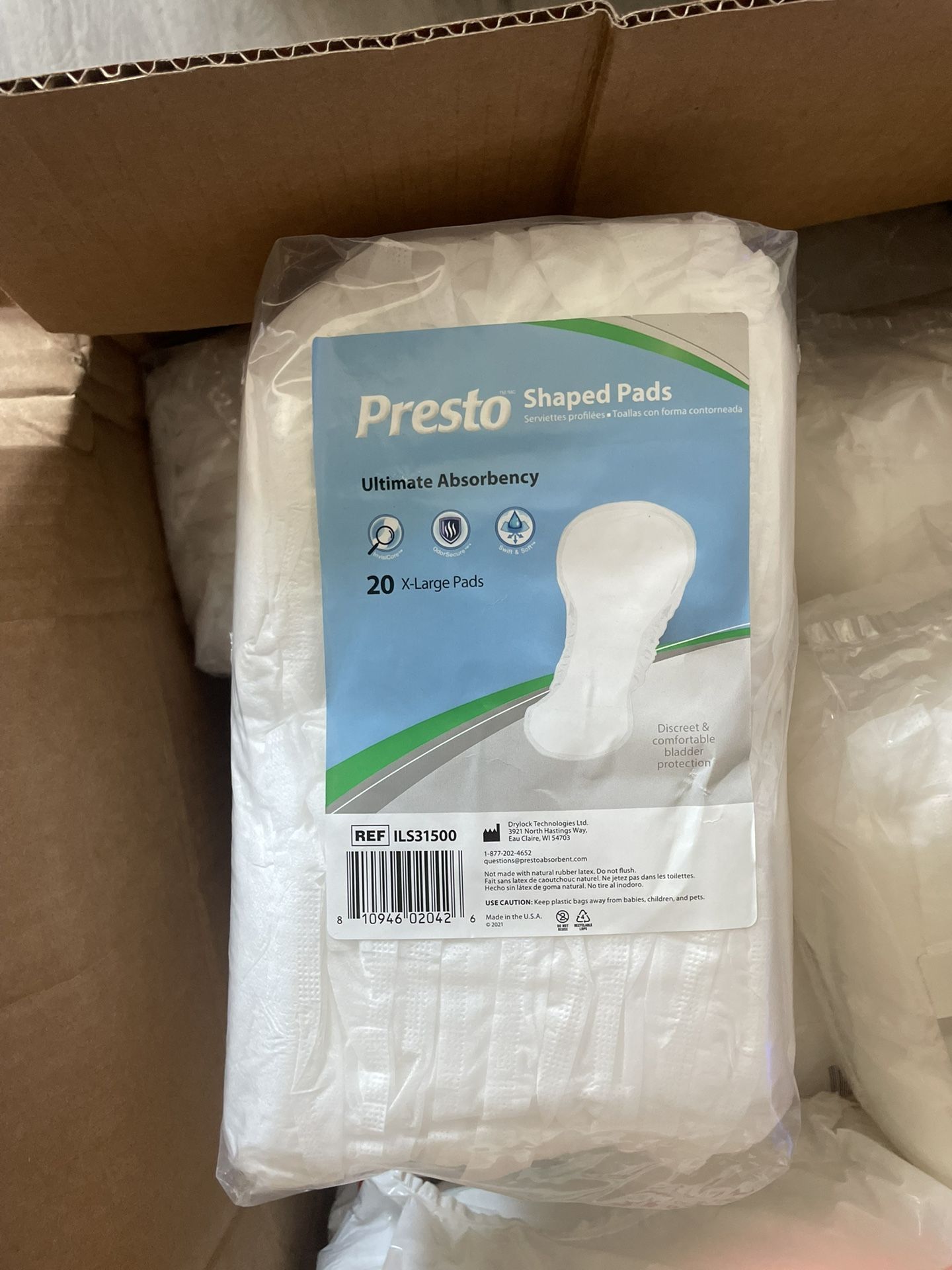 Presto Shaped Pads Size XL