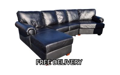 BLACK SECTIONAL SOFA COUCH SALA FREE DELIVERY