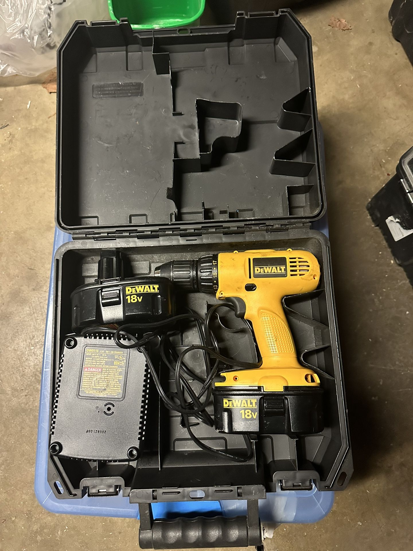 Dewalt Drill 2 Batteries