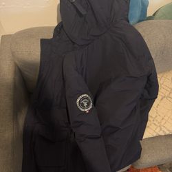 Superdry Parka - Large, Navy Blue