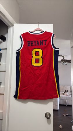 Red Kobe Bryant all American high school basketball jersey
