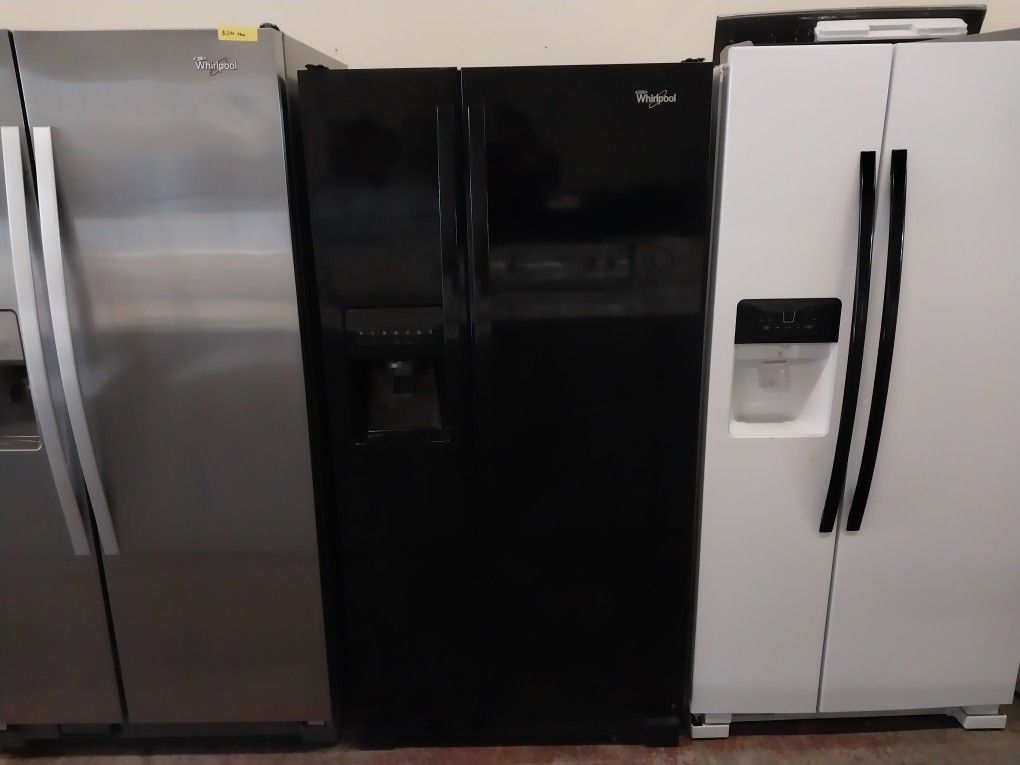 Blank 33-in Wide Side By Side Refrigerator Delivery Warranty Installation Available