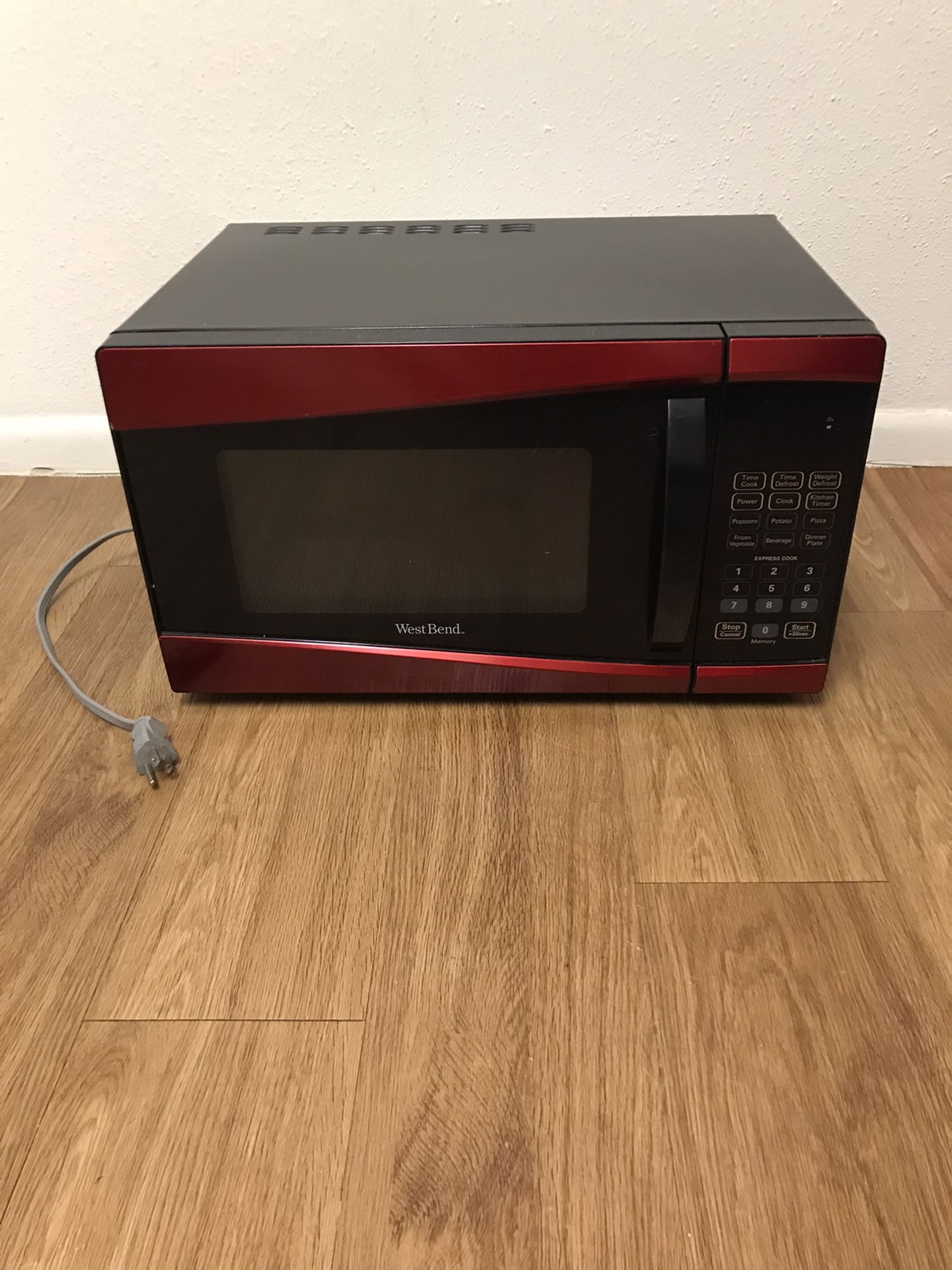 Microwave Oven (West Bend) Red & Black