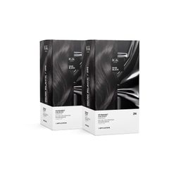 IGK Permanent Hair Color, 2N Black, 100% Gray Coverage, +Strengthen, +Shine, Ammonia Free 2Pack