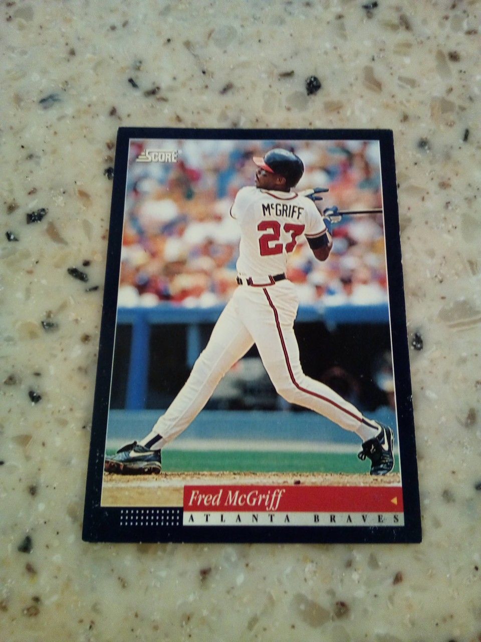 Vintage 1994 baseball/ Fred McGriff/ Atlanta braves/ first base/ card # 82