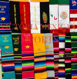 Graduation Mexican Serape Stole /Sash 