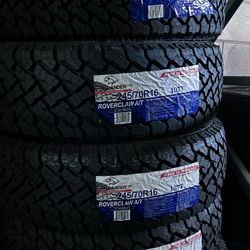 245/70R16 ATLANDER AT A SET OF FOUR NEW TIRES Ask me for any size we have more than 10,000 new and used! 14,15,16,17,18,19,20,22 and 24 on tires