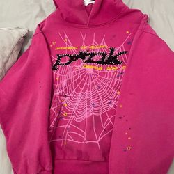 Pink sp5der hoodie