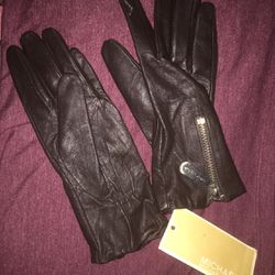 MK Leather Gloves New