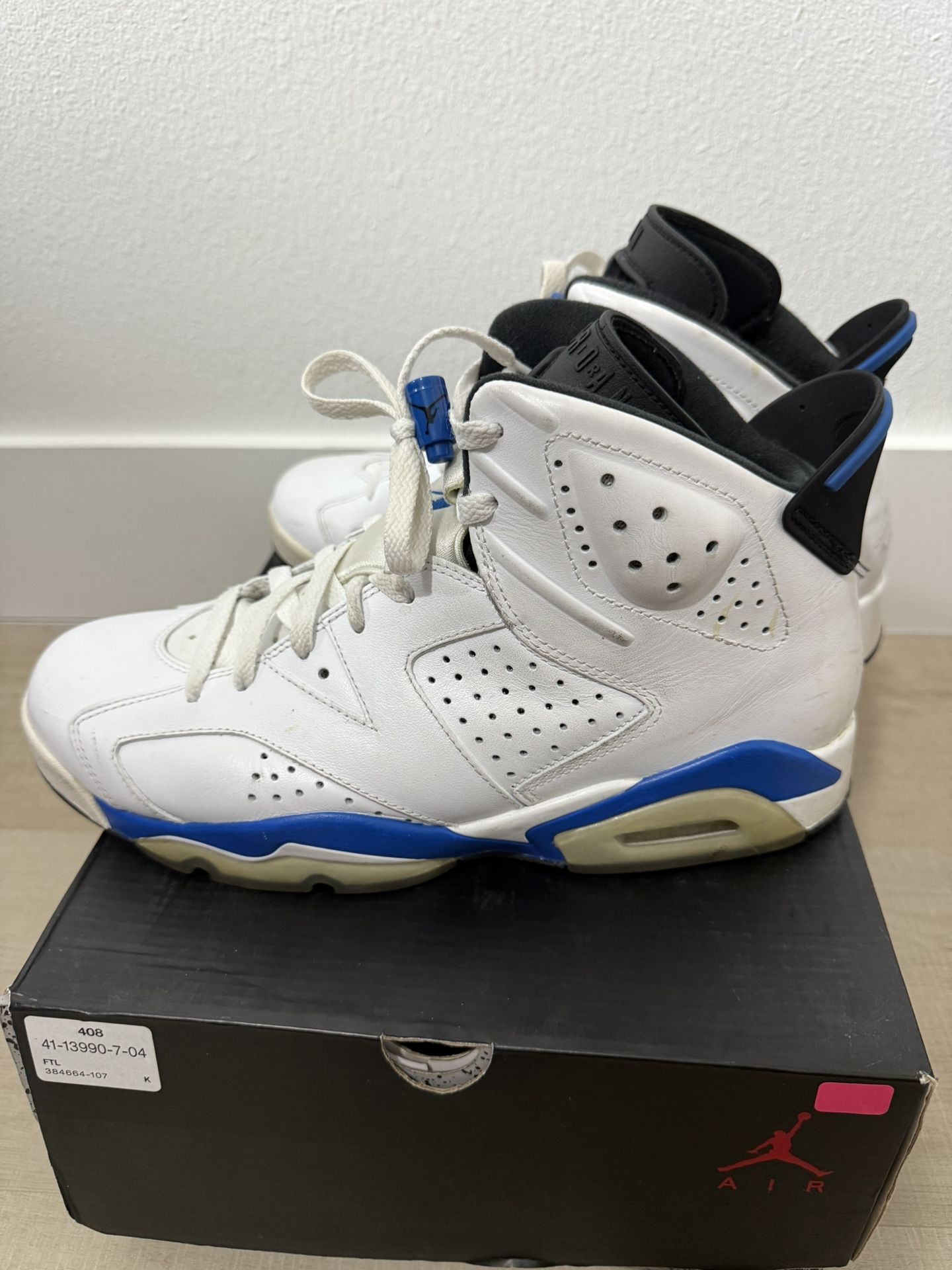 Jordan 6 Sport Blue Sz 9