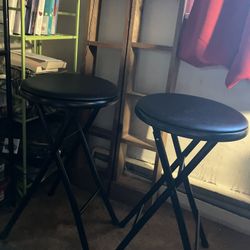 2 Bar Stools  / Folding Stools