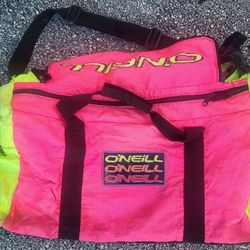 Oneill Duffle Bag Surf Beach  Pink Yellow Green