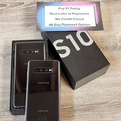 Samsung Galaxy S10 128gb  Unlocked, FREE Smartwach/ Headphones. Pay $1 Today Rest in payments. NO CREDIT NEEDED FINANCING