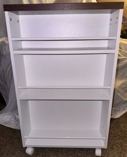LITTLE TREE 4-Tier Slim Rolling Cart – Narrow Utility Organizer with Wheels