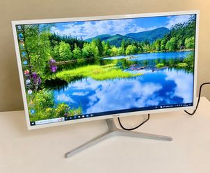 Samsung 32" Curved Screen LED Monitor Glossy White - HDMI