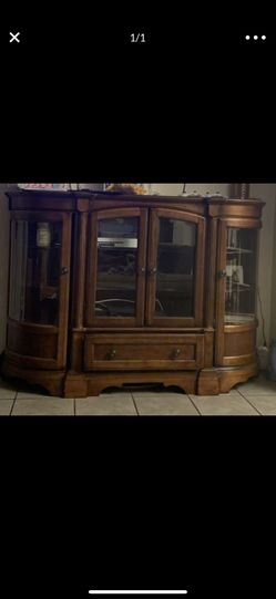 Entertainment center strong heavy good quality wood