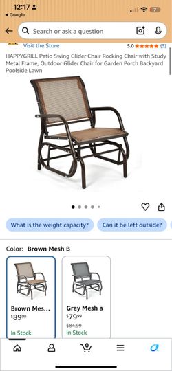 New patio swing glider