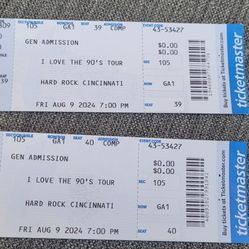 Vanilla Ice, Montell Jordan, Rob Base Tickets 