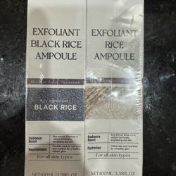 Black Rice & Rice Ampoule Exfoliant Set 100ml Each
