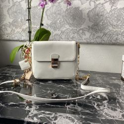 White Genuine Leather Purse