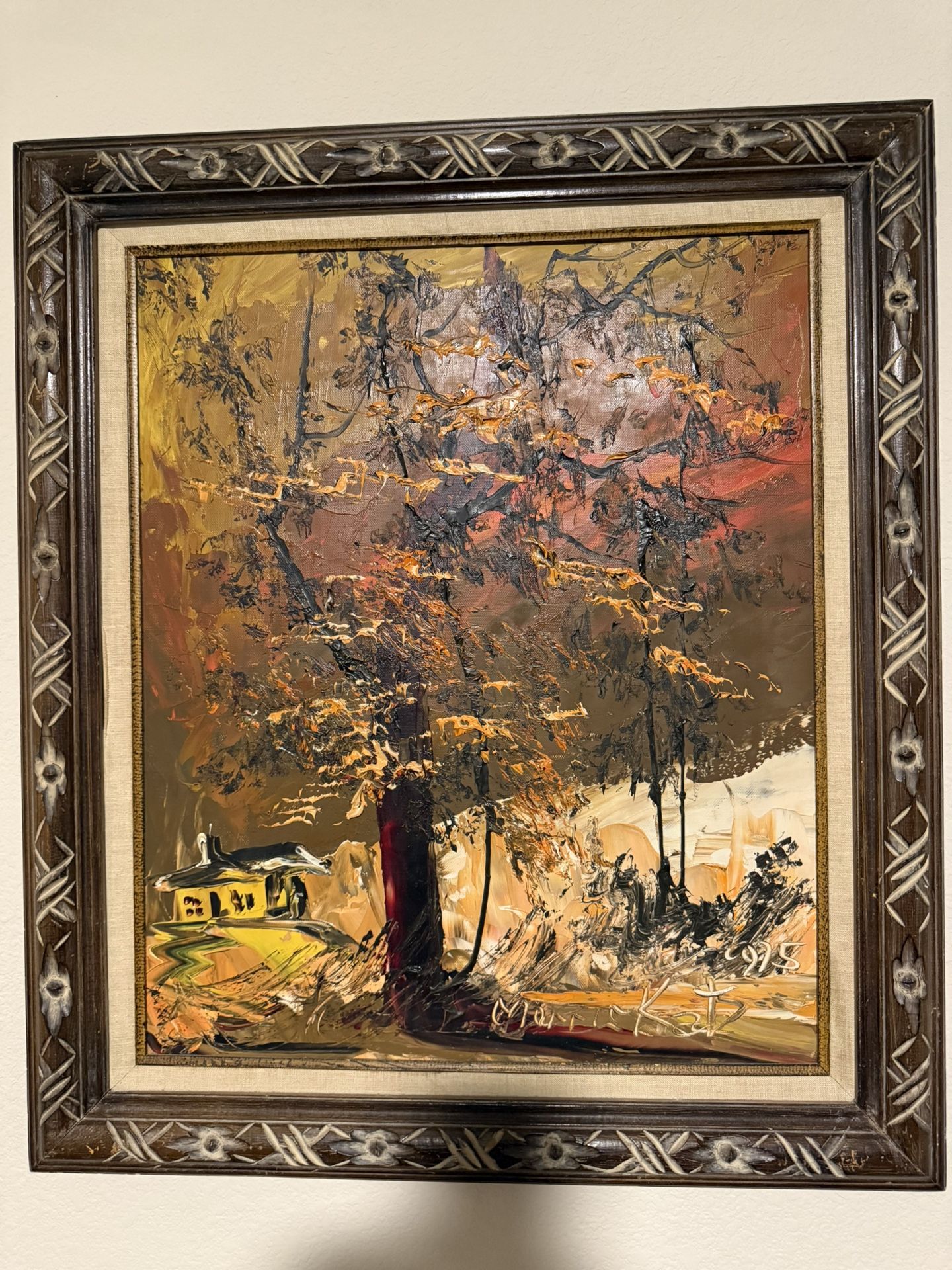 Vintage 1975 Morris Katz Oil Painting