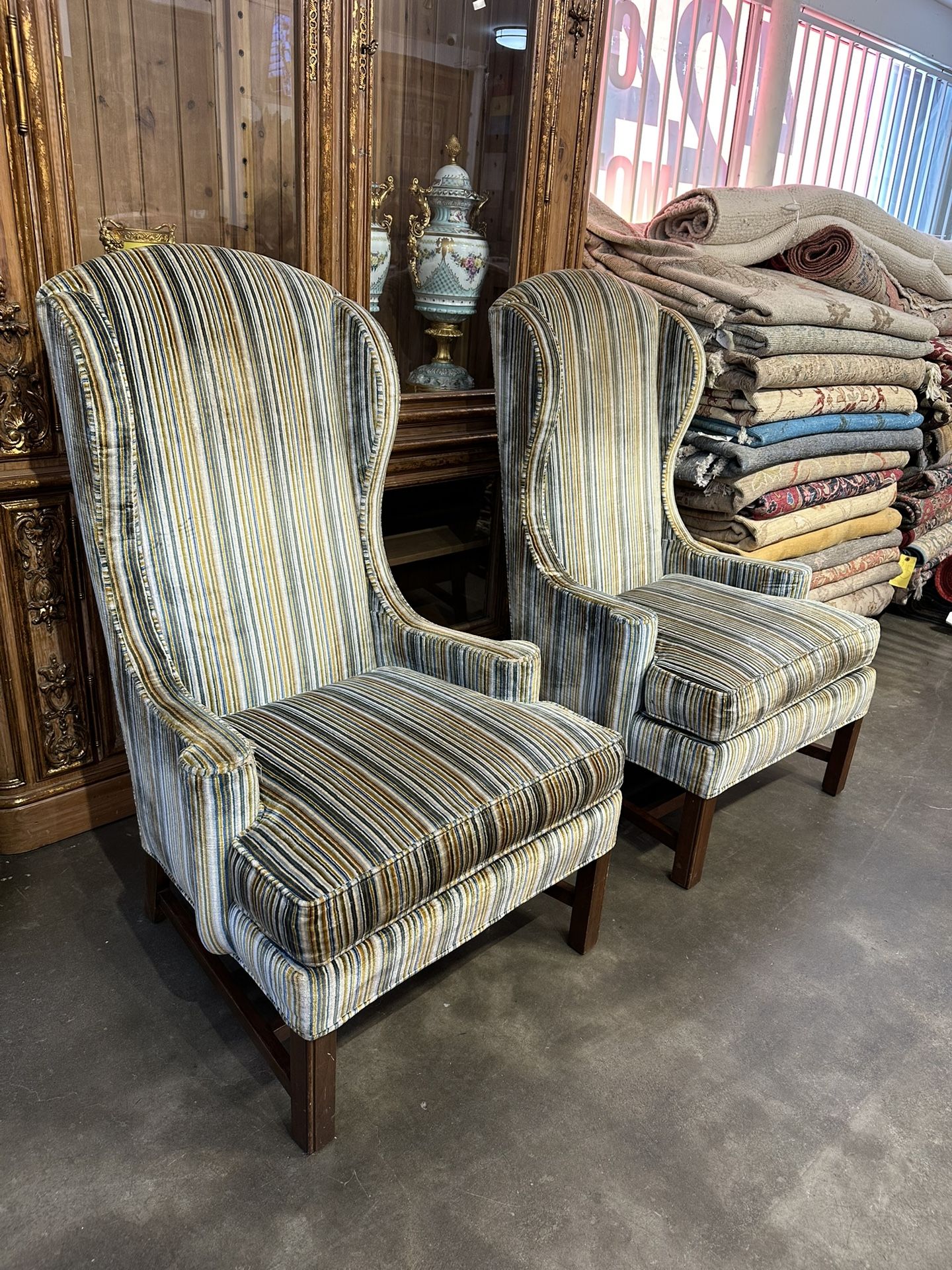 Pair of Wingback Chairs by Gabberto-Harden Furniture