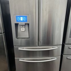 Refrigerador Samsung 4 Puertas Y Estufa De Gas Doble Horno 