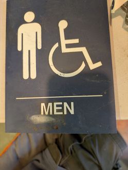 Men's restroom sign