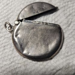Antique Silver matchbox. Necklace Pendant or pocket  chain. See all pictures 
