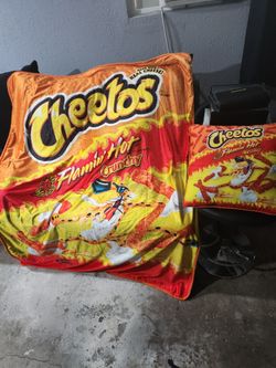 Cheetos Flamin' Hot Crunchy Blanket and Pillow Set
