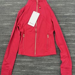 Red Lululemon Define Jacket Size 6