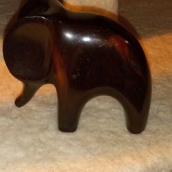 Polished And Carved Rosewood Elephant 