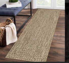 ROYHOME Runner Rug 2x10 Print Braided Hallway Runner Washable Area Rug