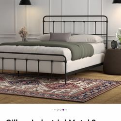 King size BRAND NEW in box industrial metal bed frame!