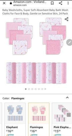 24 Pc Baby Girl Wash Clothes