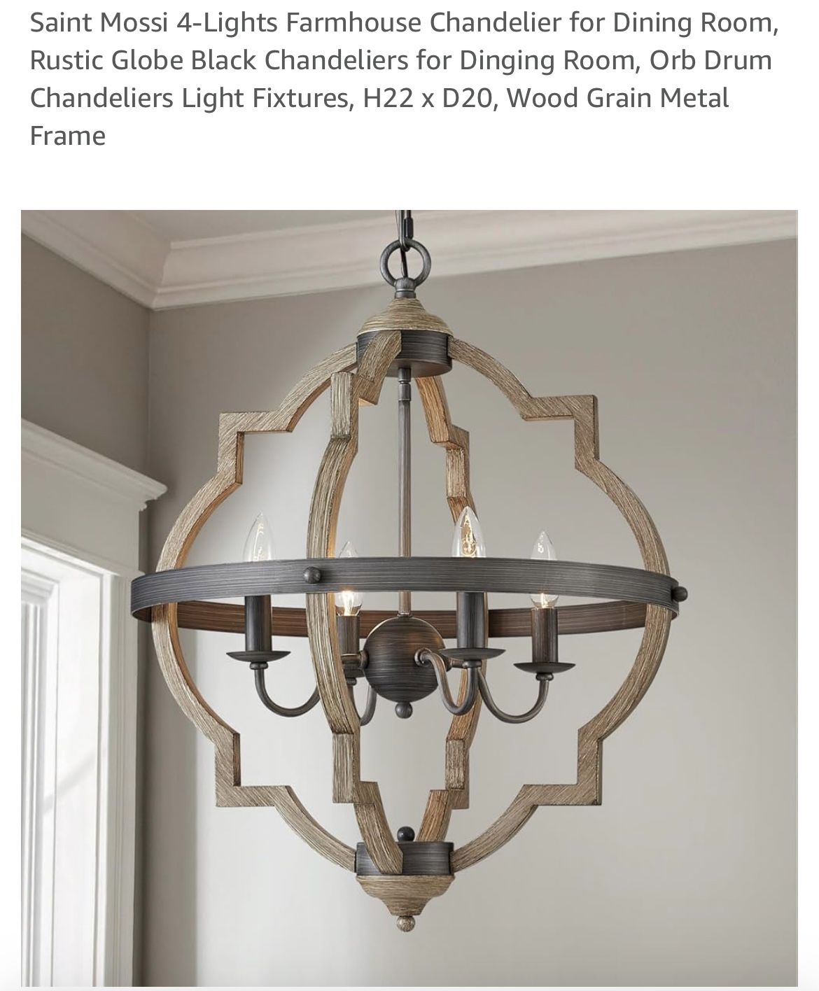 Saint Mossi Lights Farmhouse Chandelier NEW - Main Image