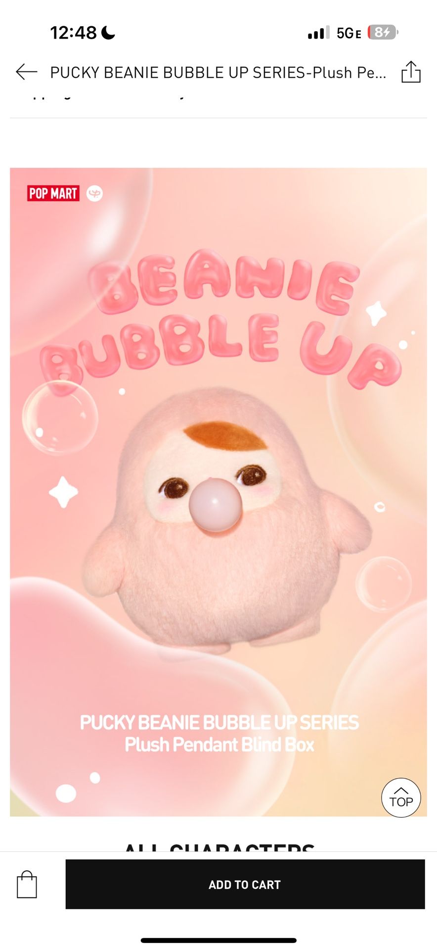 Sweet Bubble - Popmart Pucky Bubble Up Push Pendant