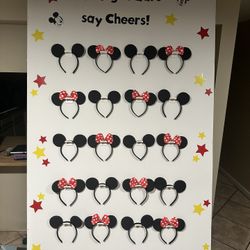 Mickey and Minnie ear wall