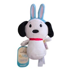 Hallmark Itty Bittys Peanuts Easter Snoopy Blue Bunny Ears Easter 4.5" Plush
