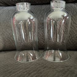 Clear glass hurricanes