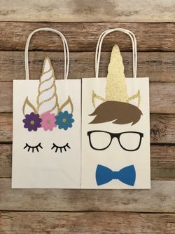 Unicorn theme candy bags