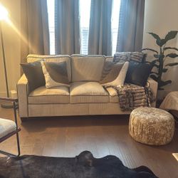Cream Corduroy Couch