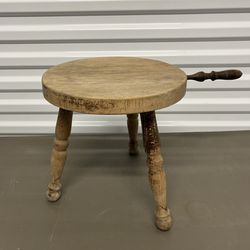 Vintage Solid Oak wood 3 Legged Milking Stool 