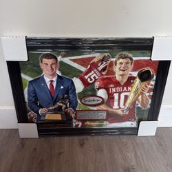 Fernando Mendoza Indiana Hoosiers Framed Football Memorabilia – Heisman Tribute